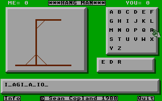 Hang Man atari screenshot